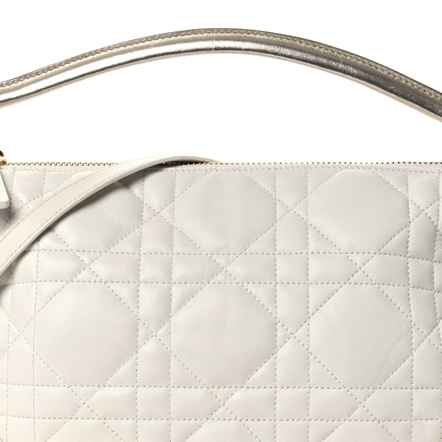 Lambskin Cannage Medium Dior Vibe Hobo Bag Latte