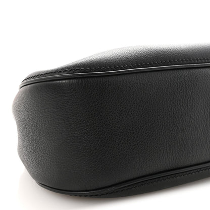 Supple Grained Calfskin Medium Polly Black