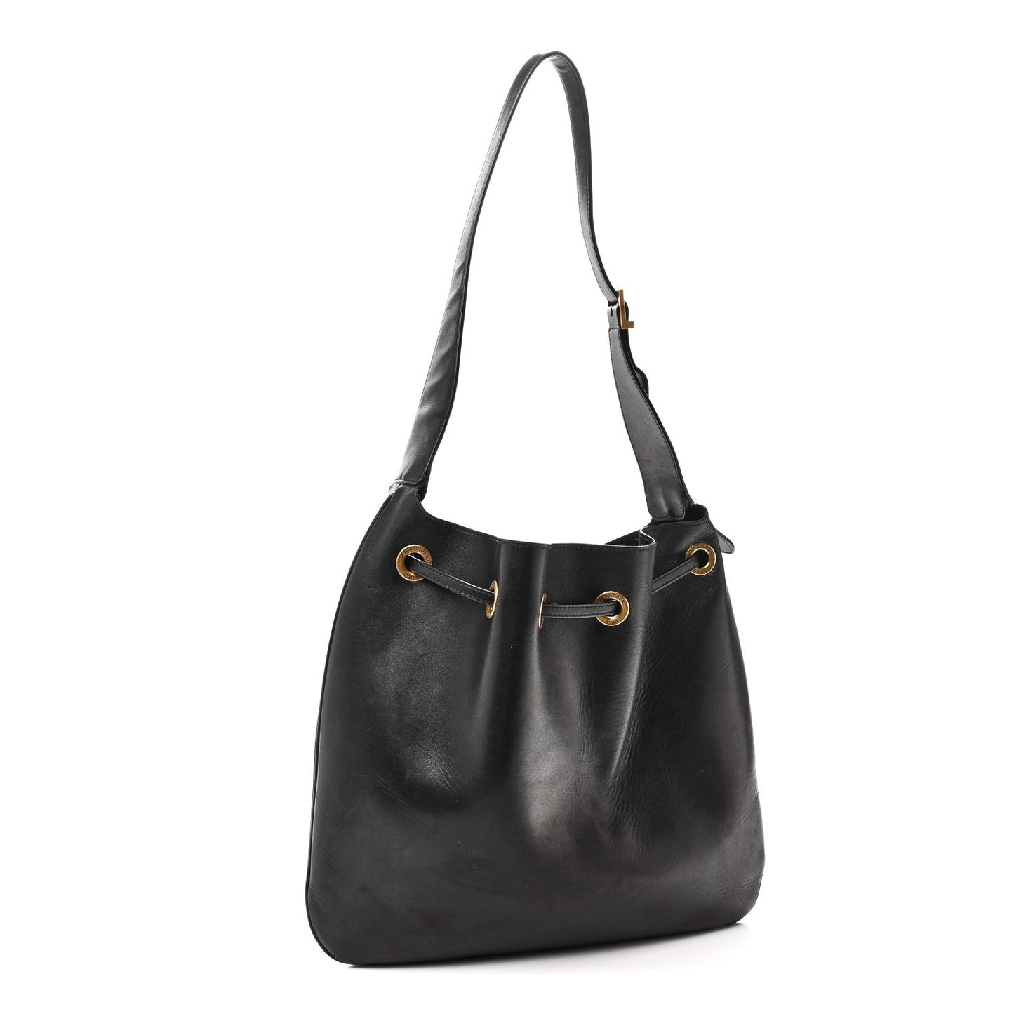 Smooth Calfskin Paris VII Large Flat Hobo Black