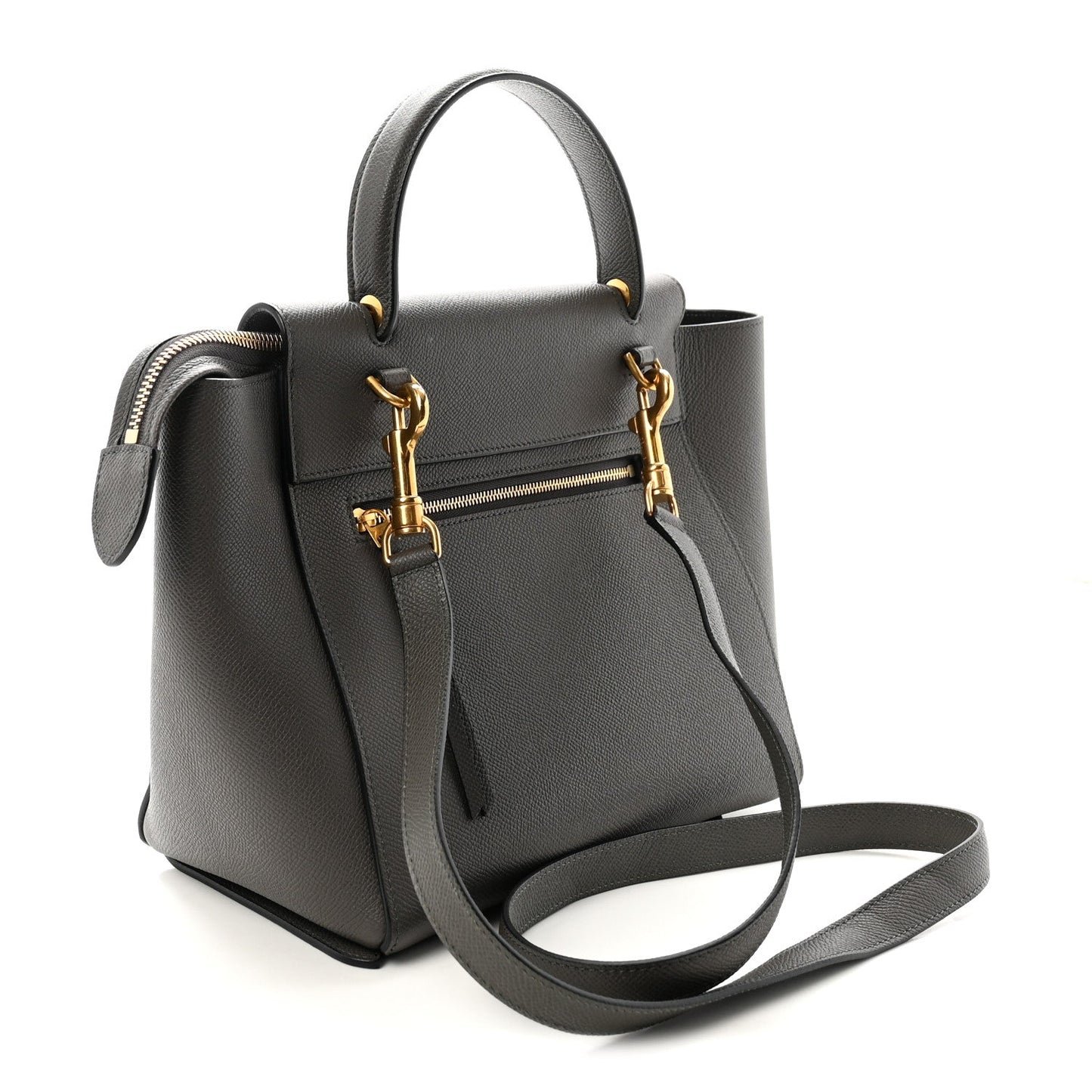 Grained Calfskin Micro Belt Bag Grey