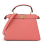 Shiny Nappa Petite Peekaboo I SEE U Satchel Rosa Pesca