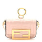 Nappa Matisse FF Embossed Nano Maxi Buckle Baguette Charm Rosa Quarzo