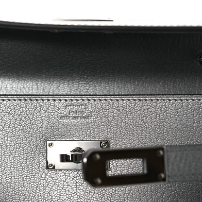 Metallic Chevre Chamkilight Kelly Wallet To Go Argent