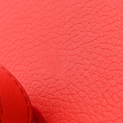 Crisped Calfskin Small Tie Knot Tote Vermillion
