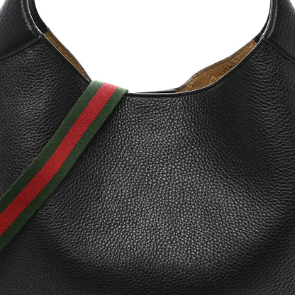 Soft Grained Calfskin Maxi B Hobo Black