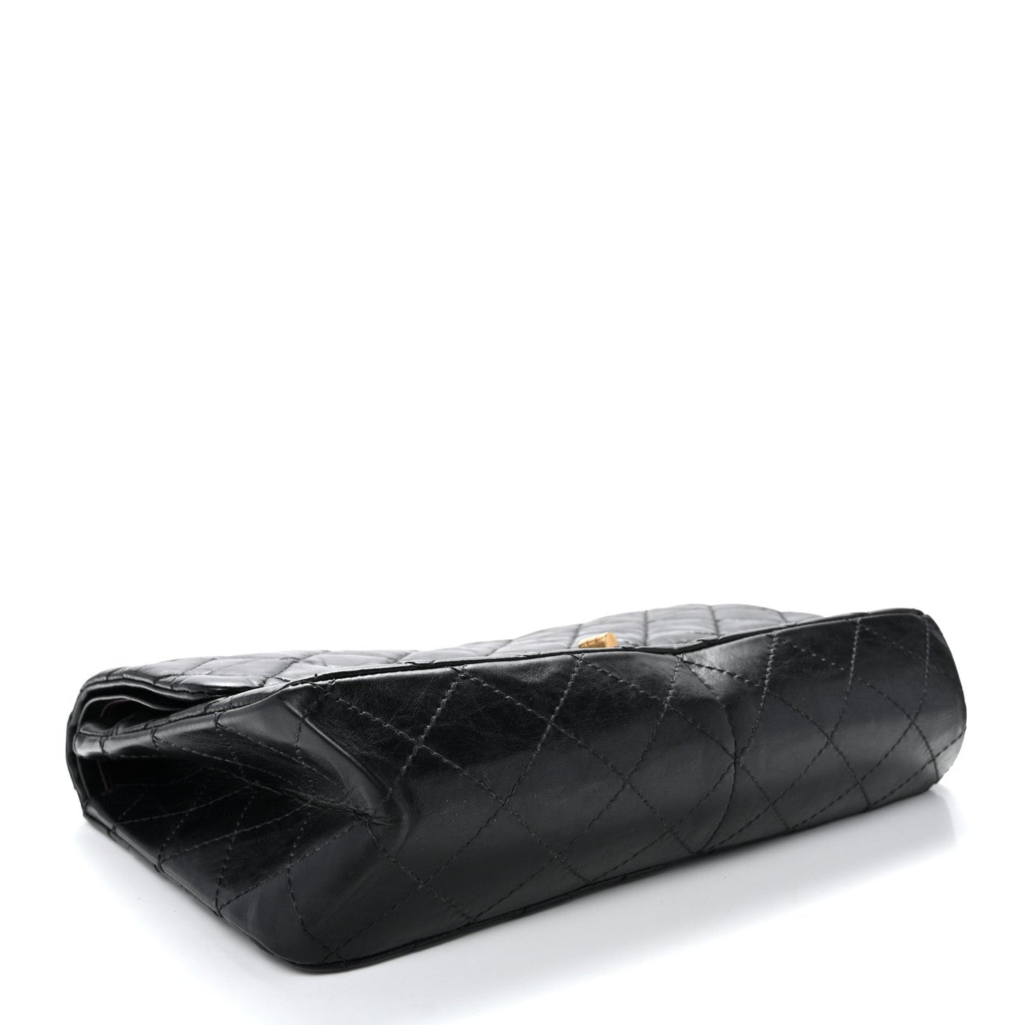 Aged Calfskin Quilted 2.55 Reissue 227 Flap Black