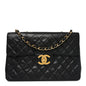 Lambskin Quilted XL Jumbo Single Flap Black