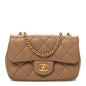 Lambskin Quilted Mini Heart Charms Flap Beige