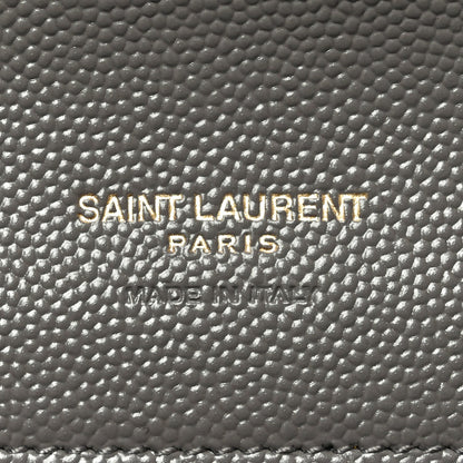 Grain De Poudre Matelasse Chevron Monogram Envelope Clutch Fog