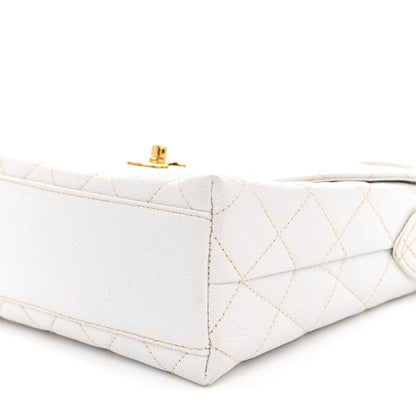 Caviar CC Shoulder Bag White