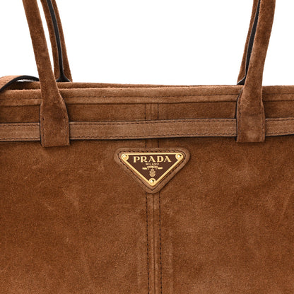 Suede Triangle Medium Bonnie Shoulder Bag Cacao