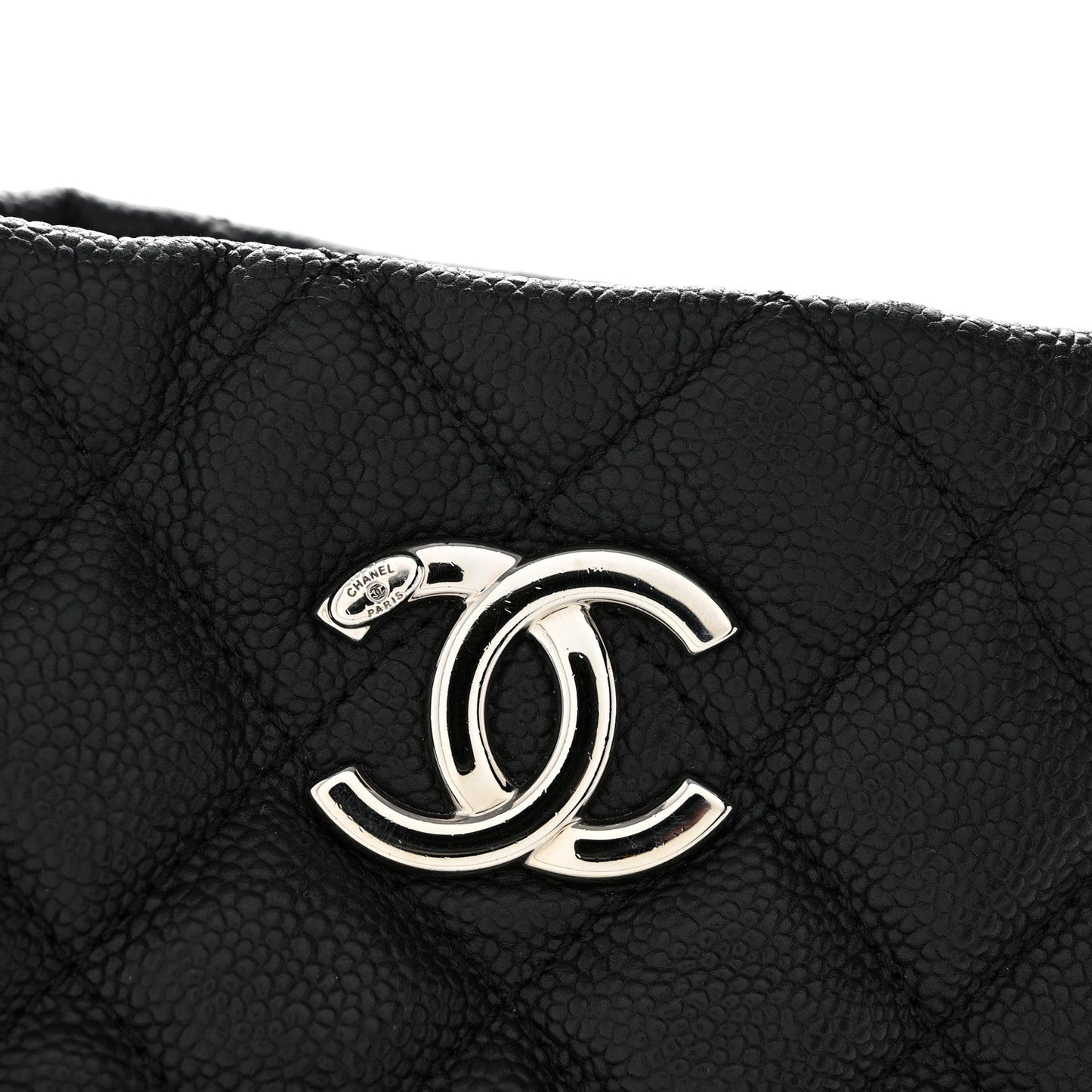 Caviar Quilted Easy Zip Tote Black