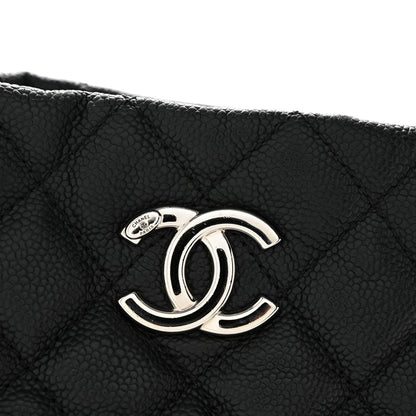 Caviar Quilted Easy Zip Tote Black
