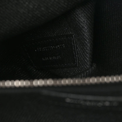 Linen Calfskin Rive Gauche Tote Black