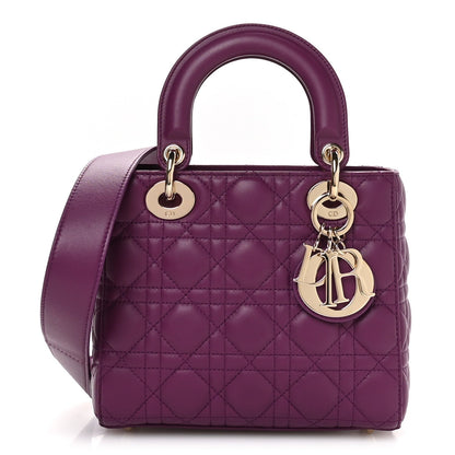 Lambskin Cannage Small My ABCDior Lady Dior Purple