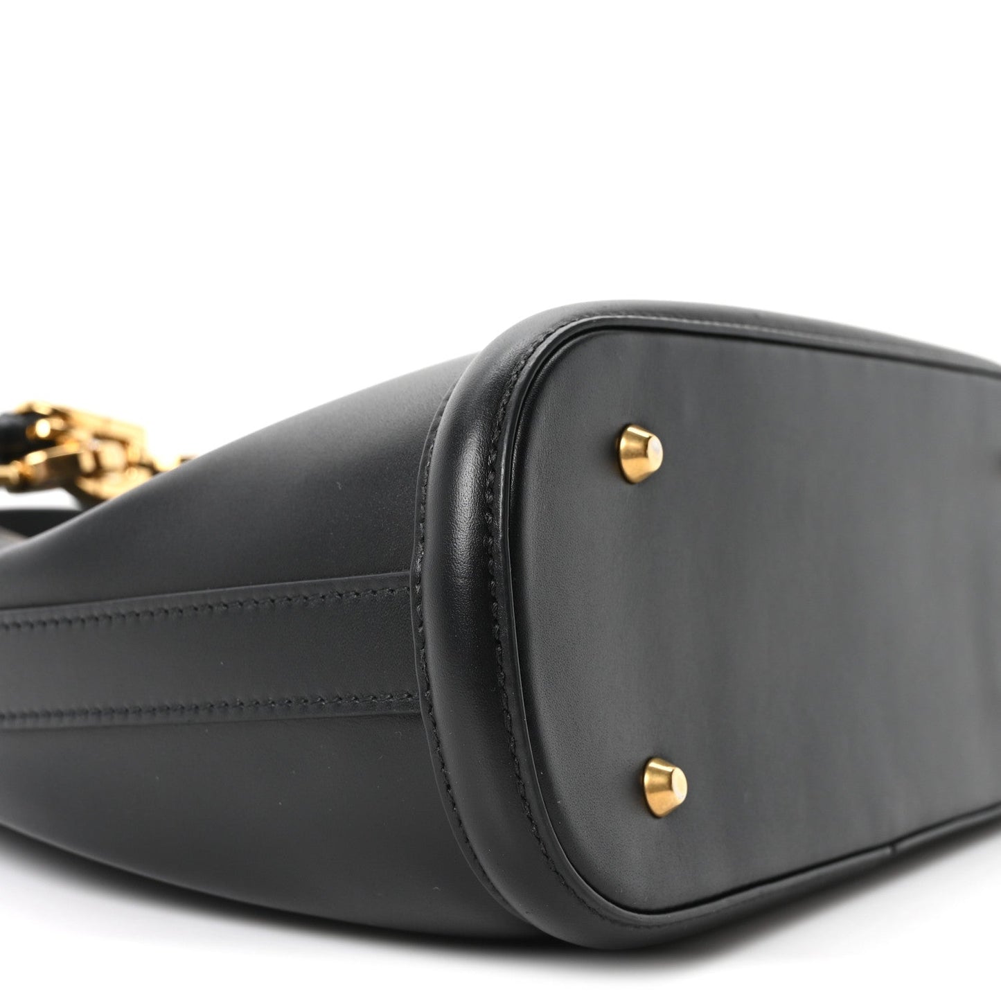 Calfskin CD Embossed Medium C'est Chain Bucket Bag Black