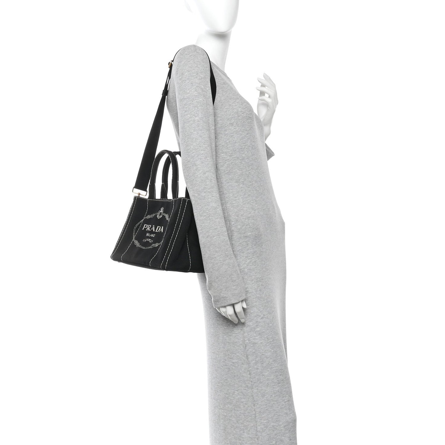 Canapa Small Logo Tote Black Talco