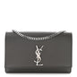 Grain De Poudre Medium Classic Monogram Kate Satchel Earth Grey