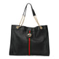 Calfskin Large Rajah Chain Tote Black