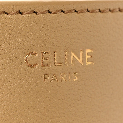Shiny Lambskin Soft Triomphe Besace Bag Sandcastle