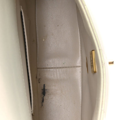 Pearly Lambskin Quilted Pearl Small Flap Light Grey