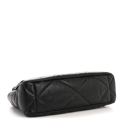 Lambskin Quilted Large Chanel 19 Flap Black