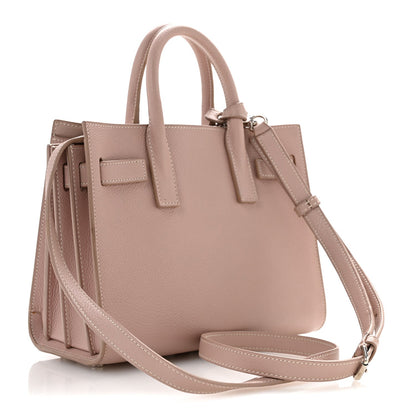Grained Calfskin Nano Sac De Jour Pale Blush