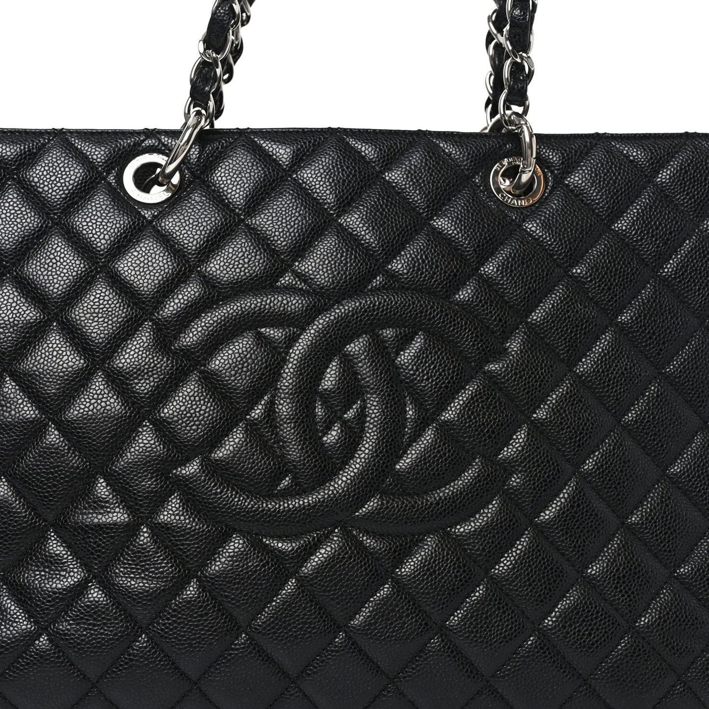Caviar Quilted XL Grand Shopping Tote GST Black