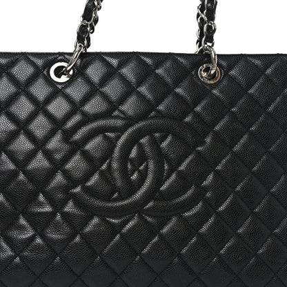 Caviar Quilted XL Grand Shopping Tote GST Black