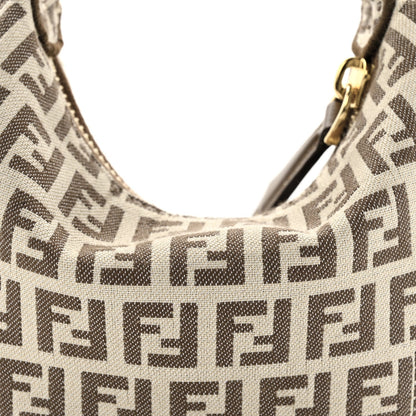 Fabric Jacquard FF 1974 Nano Fendigraphy Hobo Charm Beige