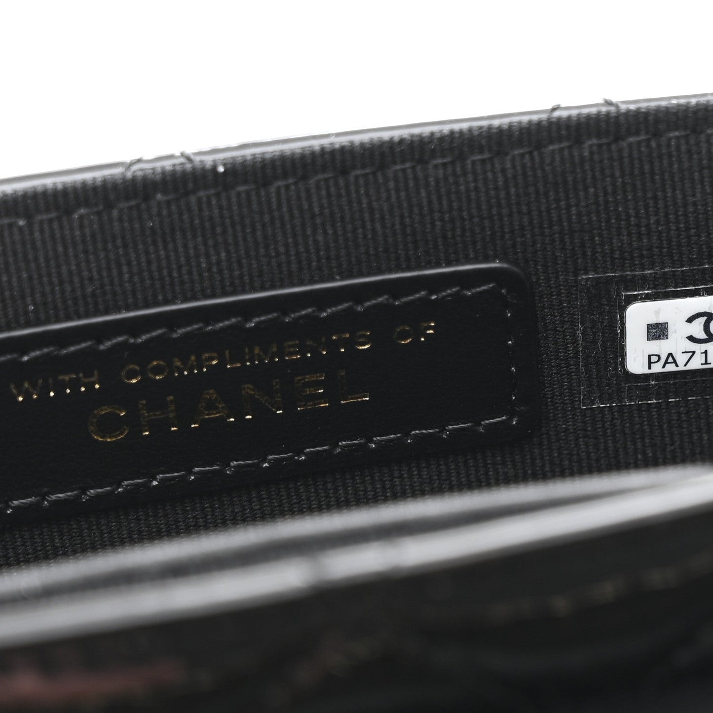 Patent Calfskin Quilted Mini Clutch Black