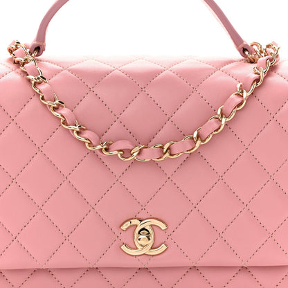 Lambskin Quilted Small Citizen Chic Flap Pink