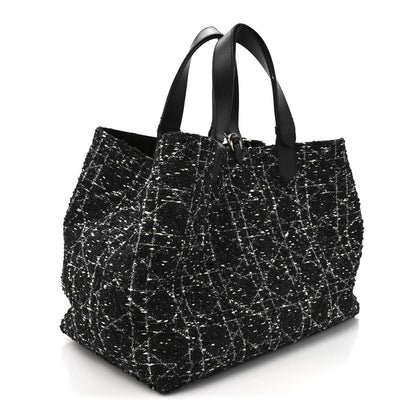 Tweed Cannage Large Toujours Black White