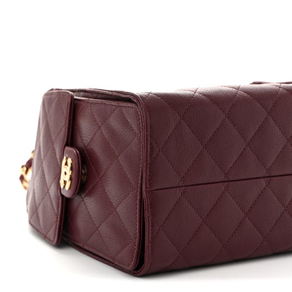 Caviar Quilted Small Chanel 25 Handbag Burgundy