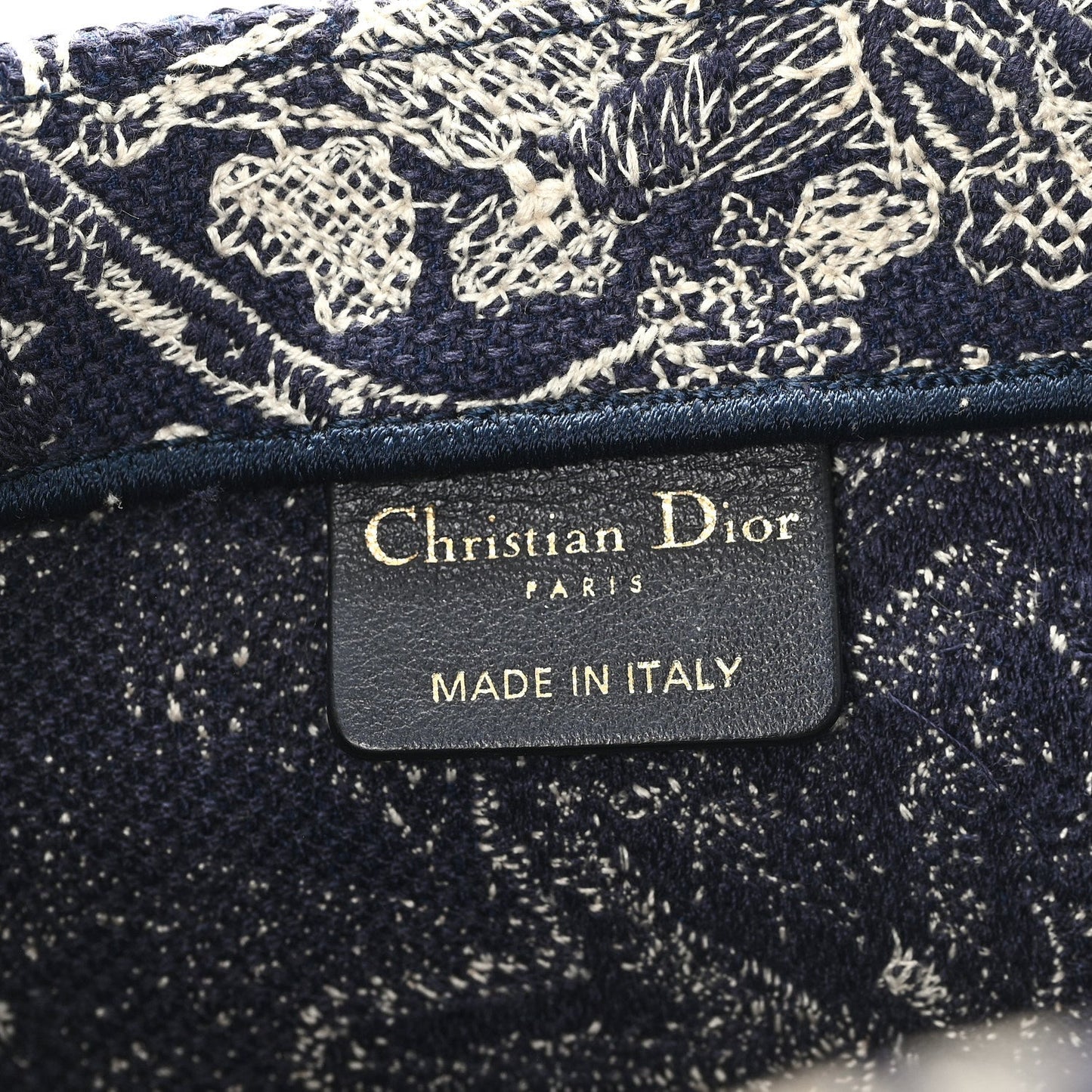 Canvas Embroidered Large Dioriviera Toile De Jouy Reverse Book Tote Blue