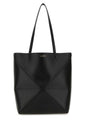 Loewe Women Black Leather Medium Puzzle Fold Shopping Bag