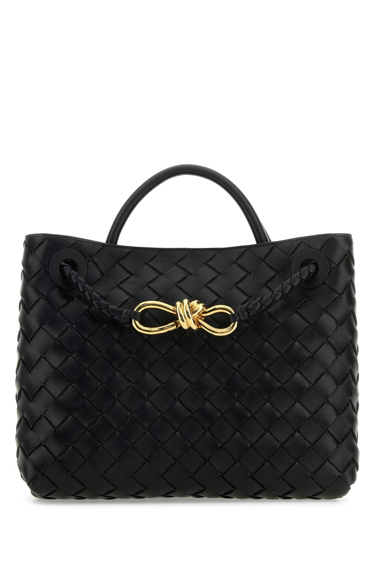 Bottega Veneta Women Black Leather Small Andiamo Handbag