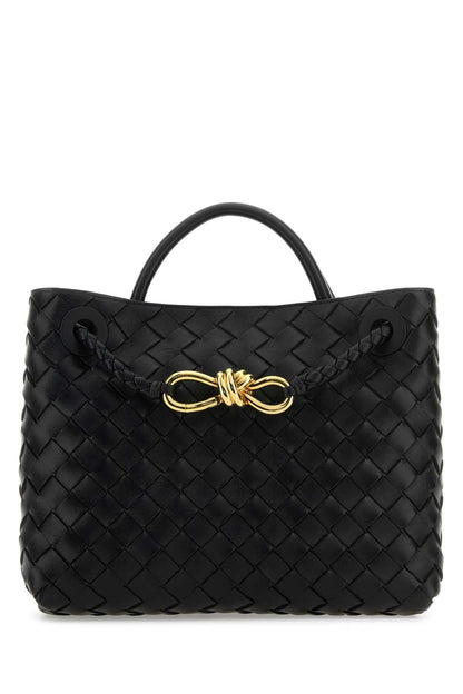 Bottega Veneta Women Black Leather Small Andiamo Handbag