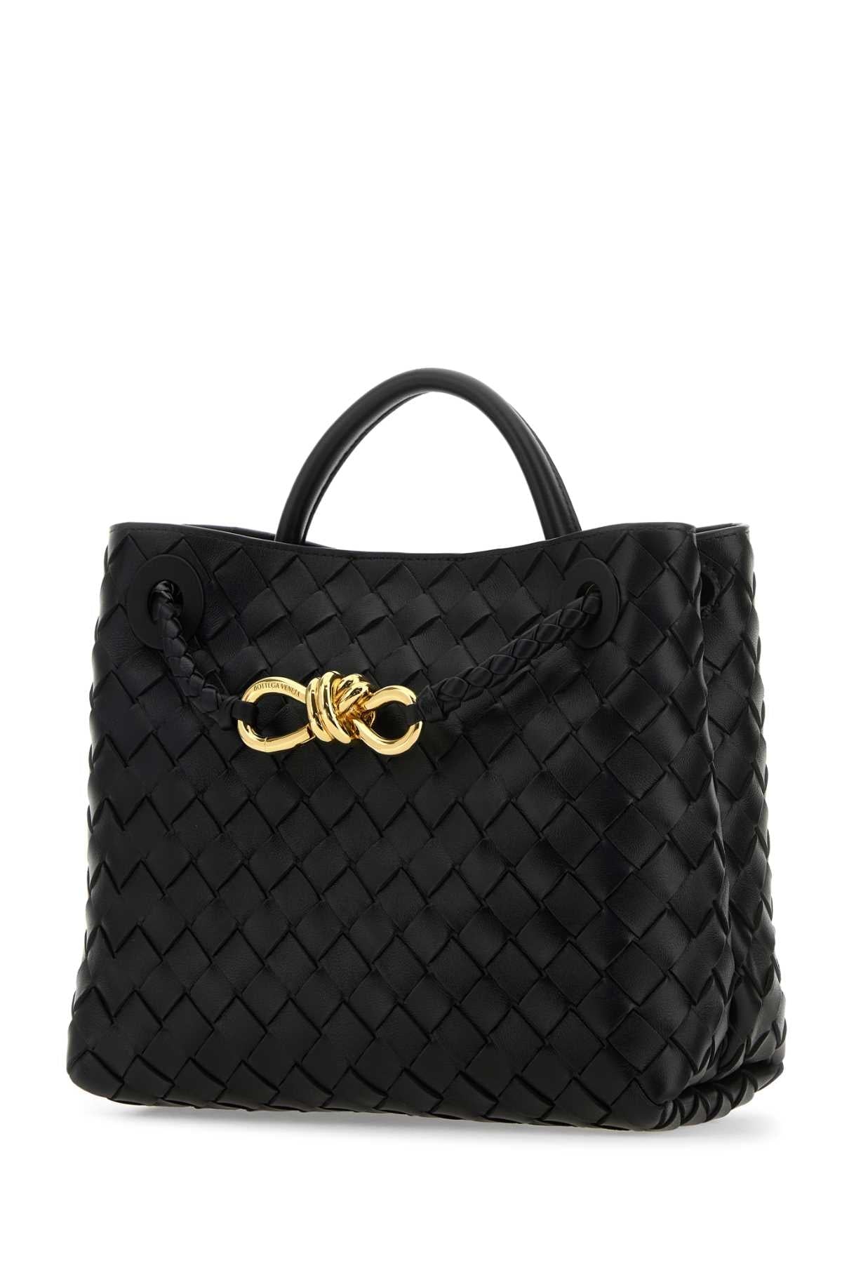Bottega Veneta Women Black Leather Small Andiamo Handbag