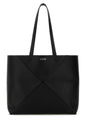Loewe Women Black Leather Medium Puzzle Fold Shopping Bag