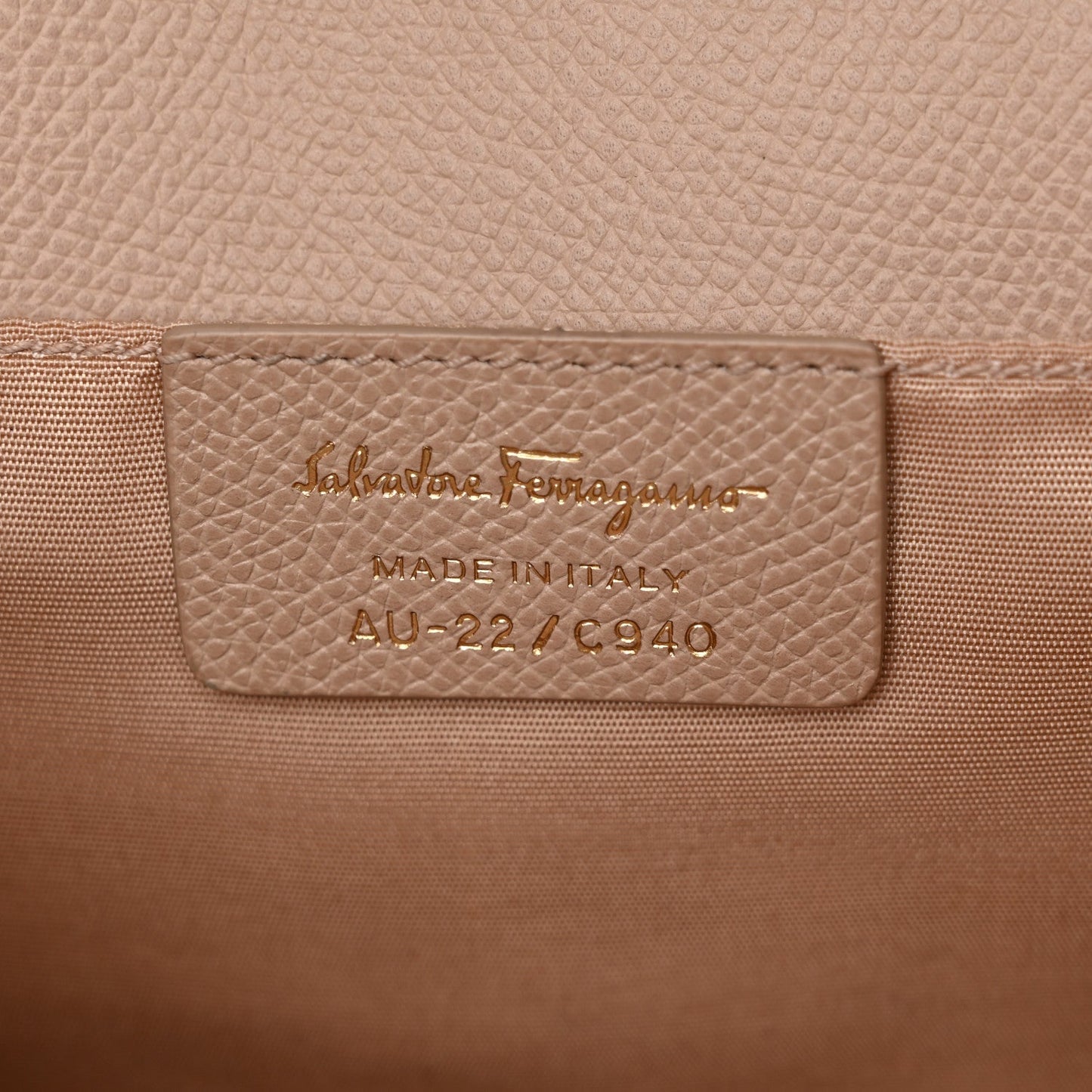 Printed Calfskin Ginny Shoulder Bag Beige