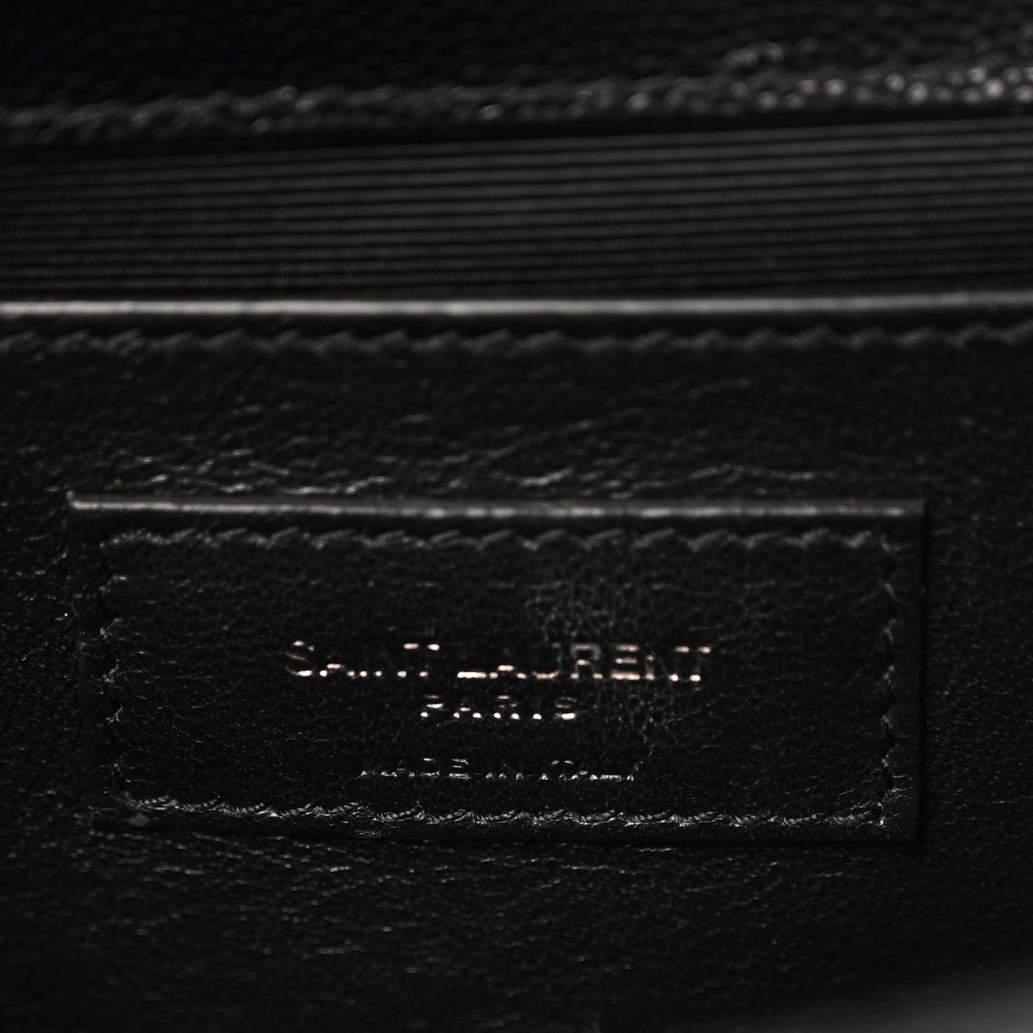 Grain De Poudre Textured Mixed Matelasse Triquilt Medium Monogram Monochrome Satchel Black