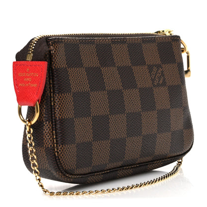 Damier Ebene 2019 Christmas Animation Mini Pochette Accessories Red