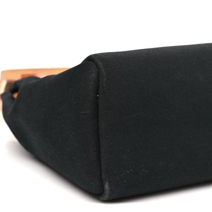 Toile Vache Calfskin Herbag 30 PM Black Natural
