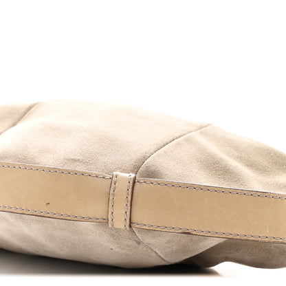Suede Calfskin Small Hobo Beige