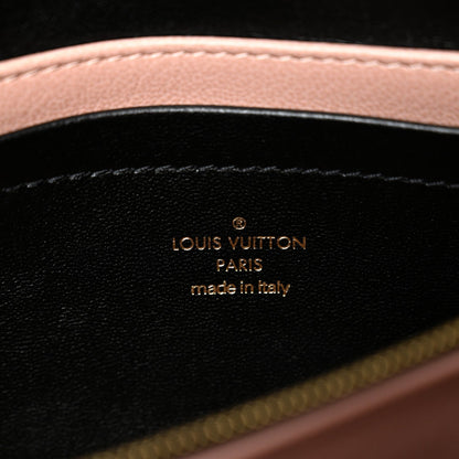Lambskin Embossed Monogram Pochette Coussin Crossbody Black