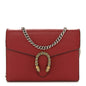 Calfskin Mini Dionysus Chain Wallet Hibiscus Red