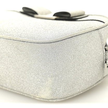Rainbow Glitter Vara Bow Camera Bag Silver