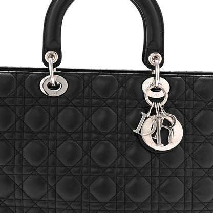 Lambskin Cannage Large Lady Dior Black