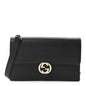 Dollar Calfskin Interlocking G Chain Wallet Black
